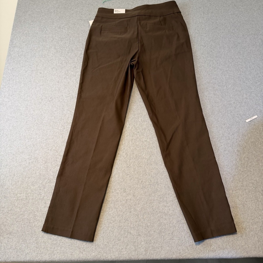 Kim Rogers Brown Tummy Control Millennium Stretch Pull On Pants SZ 10 Short NWT